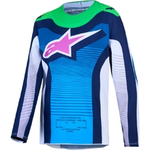 Alpinestars 2027 Supertech Maven Blithe Blue/White/Flo Green Kids Jersey