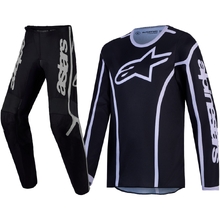 Alpinestars 2027 Fluid Apex V2 Black/Silver Kids Gear Set