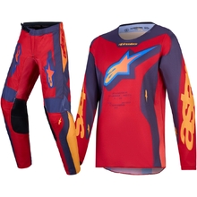 Alpinestars 2027 Fluid Hunt Fire Red/Greystone/Hot Coral Kids Gear Set
