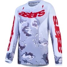 Alpinestars 2027 Fluid Lone Grey Camo/White/Fire Red Kids Jersey