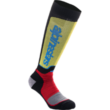 Alpinestars MX Plus Black/Red Light Blue Socks