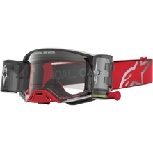 Alpinestars Supertech Firma Red/Silver Clear Roll-Off Goggles