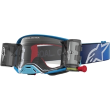 Alpinestars Supertech Firma Blue/Silver Clear Roll-Off Goggles