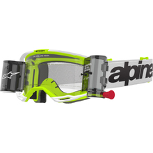 Alpinestars Vision 8 Wordmark White/Fluro Yellow Clear Roll-Off Goggles