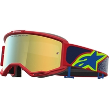 Alpinestars Vision 5 Drag Fire Red/Blue Gold Mirror Goggles