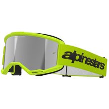 Alpinestars Vision 3 Wordmark Fluro Yellow Silver Mirror Goggles