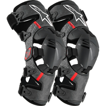 Alpinestars RK-10 Supertech Plasma Black/Red Knee Braces