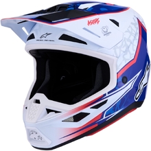 Alpinestars 2027 S-M7 Blaster White/Blue/Red Glossy Helmet