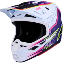 Alpinestars 2027 S-M7 Blaster Purple/Pink/White Glossy Helmet
