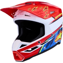 Alpinestars 2027 S-M3 Falcon Flo Red/White/Blue/Yellow Glossy Helmet