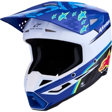 Alpinestars 2027 S-M3 Falcon Blue/White/Pink/Flo Yellow Glossy Helmet