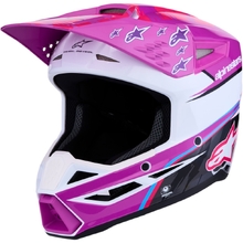 Alpinestars 2027 S-M3 Falcon Purple/White/Fluro Pink Kids Helmet
