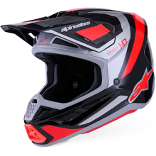 Alpinestars 2027 S-M7 Rise Black/Silver/Flo Red Helmet
