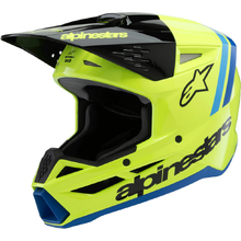 Alpinestars 2027 S-M3 Radium Fluro Yellow/Black/Blue Gloss Kids Helmet