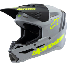 Alpinestars 2027 S-M3 Radium Grey/Black/Fluro Yellow Matte Kids Helmet