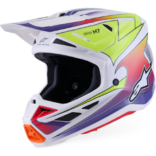 Alpinestars 2027 S-M7 Fuse White/Flo Yellow/Purple Helmet