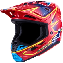 Alpinestars 2027 S-M7 Cast Red/Yellow/Fluro Blue Helmet