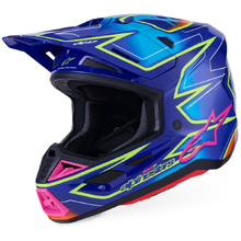 Alpinestars 2027 S-M7 Cast Blue/Pink/Flo Yellow Helmet