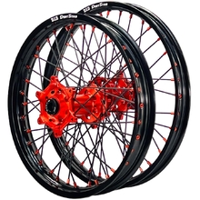 Axiom/D.I.D KTM/Husqvarna/Gas Gas 03-27 21"/18" Black/Orange/Black/Orange Wheel Set