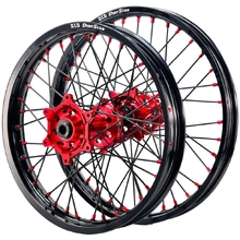 Axiom/D.I.D Honda CRF250-450X 04-17 21"/18" Black/Red/Black/Red Wheel Set