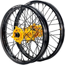 Axiom/D.I.D Suzuki RMZ250-450 07-27 21"/19" Black/Gold/Black/Black Wheel Set
