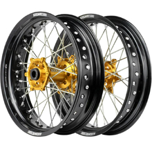 Axiom Suzuki DRZ400E 00-24 Black/Gold/Black Cushed Motard Wheel Set