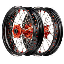 Axiom KTM EXC/EXC-F 03-23 Black/Orange/Orange Motard Wheel Set