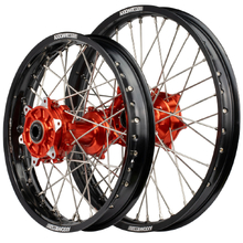 Axiom KTM 690 Enduro 09-25 21"/18" Black/Orange Cushed Adventure Wheel Set