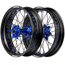 Axiom Yamaha WR250/450F 19-24 Black/Blue/Black/Blue Motard Wheel Set