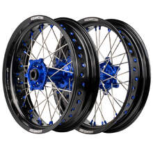 Axiom Yamaha WR250/450F 19-24 Black/Blue/Blue Motard Wheel Set