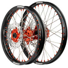 Axiom KTM EXC/EXC-F 03-23 21"/18" Black/Orange/Orange Wheel Set w/Discs