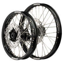 Axiom KTM/Husqvarna/GAS GAS 85 SW 21-24 17"/14" Black Wheel Set w/Discs