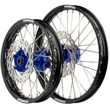 Axiom Husqvarna TC85 SW 21-24 19"/16" Black/Blue Wheel Set w/Discs