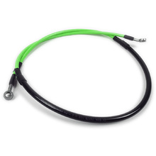 Ballards Kawasaki KX125/250 04-08 Green Front Braided Brake Line