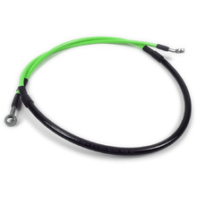 Ballards Kawasaki KX250F/450F 04-15 Green Front Braided Brakeline