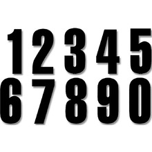 Blackbird Racing Four Series 8x5cm Black 3pk Race Numbers