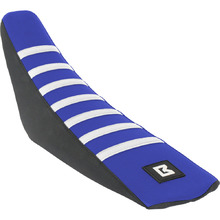 Ballards Yamaha YZ85 02-21 Black/Blue/White Gripper Pleated Seat Cover