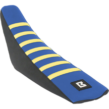 Ballards Husqvarna 14-16 Black/Husqvarna Blue/Yellow Gripper Pleated Seat Cover