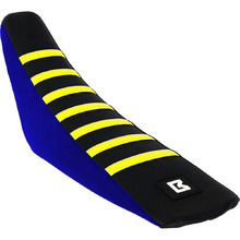 Ballards Husqvarna TE/TC/FE/FC 17-19 Black/Husqvarna Blue/Yellow Gripper Pleated Seat Cover
