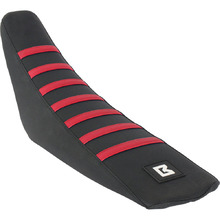 Ballards Honda CR125/250 02-07 Black/Red Gripper Pleated Seat Cover