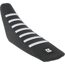 Ballards Yamaha YZ85 02-21 Black/Black/White Gripper Pleated Seat Cover