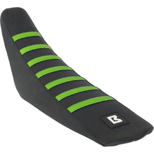 Ballards Kawasaki KX450F 19-26 KX250F 21-26 Black/Green Gripper Pleated Seat Cover