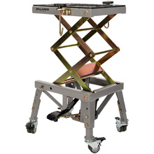 Ballards Grey Hydraulic Scissor Lift Stand & Wheel Kit Combo