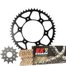 Ballards Honda CR125/CRF250R/X Black Steel Sprocket & Gold MX Race Chain Combo