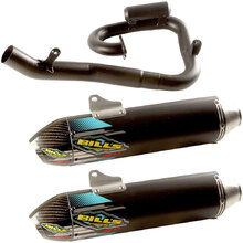 Bill's Pipes Honda CRF450R 17-20 Black Dual RE-13 Full System Exhaust