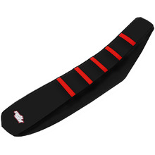 MotoSeat Honda CRF110-125F 19-27 Ribbed Black/Red Seat Cover