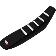 MotoSeat Honda CRF110-125F 19-27 Ribbed Black/White Seat Cover