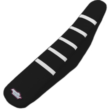 MotoSeat Honda CRF450R 21-26 5 Rib Black/Black/White Seat Cover