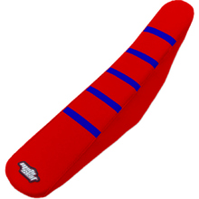 MotoSeat Honda CRF450R 21-26 5 Rib Red/Red/Blue Seat Cover