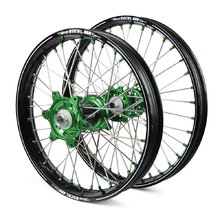 Talon/Excel A60 Kawasaki KX250/450F 06-20 21"/19" Black/Green/Green Wheel Set